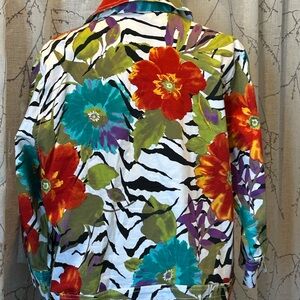 Floral Multicolor Women's Jacket